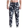 Shznruwy Pantaloni da jogging mimetici da uomo per attività all'aria aperta, con coulisse, motivo mimetico, leggeri, estivi, da corsa, per il tempo libero, da yoga, da yoga, Blu marino, M