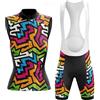Mydawan Abbigliamento Ciclismo Donna Completo Bici MTB Estivo,Tuta Ciclista Maglietta da Ciclo Senza Maniche Gilet e Salopette Pantaloncini con 19D Gel Imbottiti,Maglia Bicicletta Asciugatura Rapida|4,S