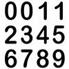 GOYAPRINT Numeri Adesivi per Numerare Porte, Cassette delle Lettere, Oggetti Numeri Adesivi Piccoli e Grandi (Fondo bianco numeri neri, 90 x 130 mm)