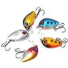 DAUERHAFT 5 pezzi 3 cm esche da pesca, mini esche da pesca minnow esche bassi, esche vibranti lampeggianti, occhi olografici 3D, durevoli e solidi da usare, con scatola trasparente, per di