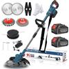 Gapbvys Tagliaerba con batteria e spazzola per erbacce, tagliaerba a batteria con 2 batterie da 4,0 Ah, 21 V, decespugliatore elettrico, 5 tipi di lame, larghezza di taglio 23 cm (blue)