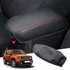 GAFAT J-eep Renegade 2015-2024 2025 Copertura per Bracciolo Console Centrale, Renegade 2023 Protezione Braccioli, Rivestimento in Pelle, Compatibile con Jeep Renegade Accessori (Rosso)