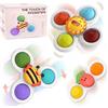 EOPUOZS Giocattolo a Ventosa per Bambini, 3 Pezzi Spinner Bambini Ventosa, Ventose Girevoli Giocattoli, Ventosa Spinner Giocattoli per Auto, Finestra, Bagno