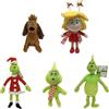 SENTOYA Peluche Grinch Natale Cani Peluche Bambola Peluche Peluche Peluche Cuscino di Peluche Regalo per Bambini Ragazze Ragazzi (5 Pcs/Set)