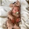 JIZHI Rinato Bambino Bambole 20 pollici Reborn Babies Dolls Ragazze Realistico Panno Corpo Dormire Reallife Neonato Guarda Reale Realistico Baby Occhi Chiusi