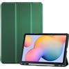 ProCase Cover Galaxy Tab S6 Lite 10,4 Pollici 2024/2022/2020 con Portapenna (SM-P620/P625/P613/P619/P615/P610) Ultra Sottile Smart Cover con Auto Svegliati/Sonno -Mgreen