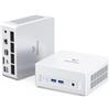 MINISFORUM UM880 Plus Mini PC con AMD Ryzen 7 8845HS (8C/16T, fino a 5,1GHz), Mini Computer Radeon 780M Graphics 1TB PCIe4.0 SSD 32GB DDR5, OCuLink, Triplo Display con HDMI+DP+USB4, 5xPorta USB, 2.5G