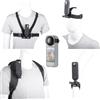 YEHOLDING 10 Pezzi Action Cam Kit per Insta360 X5, X4, X3, X2, Ace Pro, Ace, Pettorina, Cinghie per testa, Fascia da polso, Clip per Zaino,Tappo in silicone per lenti Compatibile con GoPro Hero, SJCAM