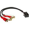 tomzz Audio 7557-000 AUX IN Line-Out adattatore compatibile con Audi Seat Skoda VW Quadlock 12-pin a Cinch Coupling 4 canali