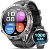 OUKITEL Orologio Smartwatch Uomo BT13 - Militare Smart Watch Tracker Attività con Chiamate Bluetooth 1000mAh 1.73 AMOLED 100+ Sportive IP68 Impermeabile Cardiofrequenzimetro/SpO2 per Android iOS