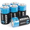 ABSINA 6x Pile C LR14 Alcaline - Batterie C LR14 di lunga durata per torcia, giocattoli e altro - Batterie mezza torcia 1,5 volt