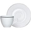Excelsa Platinum Set 6 Tazzine da caffè, Porcellana, Bianco