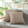 CaliTime Copricuscini e federe Pack di 2 Fodere per Fodere per Cuscini Imbottite Supersoft per Velluto a Coste di Mais con Fodera su Entrambi i Lati 40cm x 40cm Talpa