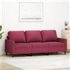 Rantry Divano a 3 Posti Rosso Vino 180 cm in Velluto,Mobile Divano Giardino, Divano Letto Sofà Soggiorno Divanoletto, Divani Esterno, Salotto Terrazzo Esterno Arredamento q