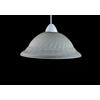 Generico Lampadario a sospensione classico in vetro 1 luce Girella Bianco D.30 cm lampada da soffitto in vetro per cucina bagno camera soggiorno scala corridoio