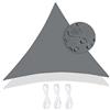 TZPAUG Vela ombreggiante Impermeabile 3x3x3m Tenda a Vela Triangolare,Tenda da Sole per Esterno Protezione Raggi UV per Giardino Esterno terrazza, Grigio