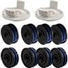 YWNYT Bobina di filo per tagliabordi RAC123 per Ryobi, 1,6 mm x 8,3 m, ricambio per Ryobi RLT4027, RLT4125, RLT5027, RLT6030, RLT5127, RLT6130 (8+2)