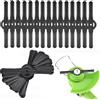 Senda 40 lame in plastica per decespugliatore, lame di ricambio per tosaerba da giardino senza fili, colore nero