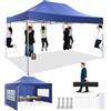 COBIZI Gazebo Pieghevole 3 x 4.5m, Impermeabile, Stabile 3,0, Per Esterni, Pieghevole, Gazebo 3 x 4.5, Tenda Pieghevole Per Feste, Protezione UV 50+ (Telaio Ispessito)