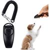 SOGHO Fischietto per cani, clicker per cani, fischietto per cani, fischietto per cani, fischietto per cani, fischietto con click e cordino, design funzionale 2 in 1, per cani, gatti, (nero)