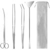 Sgehai 4 in 1 Acciaio Inox Aquascaping Tools - Acquario & Terrario Forbici, Pinzette, Spatola - Aquascape Set