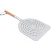 ZiiPa - Paletta per pizza perforata Eva - Alluminio anodizzato leggero - Manico ergonomico in legno di faggio - Antiaderente - Bordo smussato - 65 x 30,5 cm