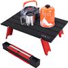 Tuzsocr Tavolo da campeggio pieghevole,Tavolo da campeggio piccolo in lega di alluminio,Tavolo da picnic portatile,con borsa per il trasporto, per attività all'aperto,Cucina,Spiaggia,Giardino,Balcone (Rosso)