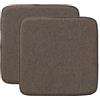RACE LEAF Set di 2 cuscini per interni in memory foam, 40,5 x 40,5 cm, superficie impermeabile e fondo antiscivolo, colore nero (marrone)