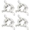 Beebeecraft 1 Scatola 10 Pezzi Fermagli A Molla Rotondi 925 Fermagli A Moschettone Placcati in Argento Sterling con Anelli di Chiusura Collegamento per Collana Ciondoli Grilletto Aperto Accessori per