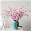 OUKEYI Rami di ciliegio artificiali da 106 cm, fiori di ciliegio artificiali, in seta, steli alti per casa, matrimoni, decorazione per vasi da tavolo (4 pezzi, bianco) (rosa)