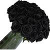 Laelfe 12 Pezzi Rose Nero Artificiali, 53 cm Singola a Gambo Lungo Rose Finte Seta Artificiale, Bouquet Fiori di Rosa per Decorazione della Matrimoni Home Office Cucina Ufficio Giardino
