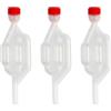 eModwey Set di Gorgogliatori per Fermentazione con Tappi in Silicone, Airlock Trasparente per la Produzione di Birra, Vino, e Crauti, Materiale in Polipropilene, Resistente e Non Tossico
