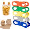 Generico Pacco 16 Pinze Chiudi Pacco a Clip Alta Qualità, Sacchetti Buste Pacchetti Alimentari Conserva Cibi Freschi Chiusura No Umidità Farfalline Mollette Plastica Cucina Casalinghi (MULTICOLOR)