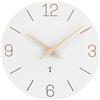 Warminn Orologio da parete radiocontrollato silenzioso 30 cm grigio alimentato a batteria semplice e moderno decorazione nera dell'onda radio in legno orologio retrò camera da letto soggiorno cucina