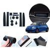 LUWU Tappetini in Gomma Compatibile con Fiat 500 2016-2020 / Abarth 595 2017-2021 Tappetino Antiscivolo per Console Centrale Portabicchieri Auto Tuning Accessori Interni 12 Pezzo (Blu)