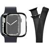 Cinturino smartwatch acciaio Inox & pellicola protettiva | PanzerGlass™ | Apple Watch 4/5/6/SE | 42/44/45/49 mm | nero