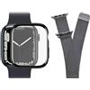 Cinturino smartwatch acciaio Inox & pellicola protettiva | PanzerGlass™ | Apple Watch 4/5/6/SE | 42/44/45/49 mm | argento