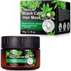 KLLALO Baston Maschera Capelli, Olio Capelli, a base di olio di ricino nero giamaicano, Repair Maschera Ristrutturante e Protettiva per Capelli Danneggiati e Sfibrati, Protezione Cheratina (60g-Maschera)