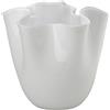Venini vaso Fazzoletto Opalino lattimo piccolo Ø13,5cm