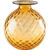 Venini vaso Monofiori Balloton ambra filo orizzonte Ø14cm