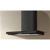 Baraldi LIVING Cappa a Parete 90 cm Nera - 800 m³/h con Sanificatore - 800 m³/h - 01LIV090BL80