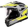 LS2, Casco Moto Cross PIONEER II NAMIB Grey H-V Yellow, XS