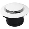 CUEMOON Copertura per Condotti di Ventilazione, 4 Dimensioni Diffusore a Soffitto Valvola di Alimentazione di Scarico Presa d'Aria Anemostato Copertura per Tubo di Ventilazione,150mm
