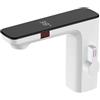 SPORTARC Rubinetto per lavabo con sensore intelligente, rubinetto con sensore per lavello, schermo digitale, miscelatore per acqua calda e fredda, rubinetto automatico touchless, 1/2 '' (bianco)