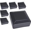 SKIR'CO (6 pezzi) Tappi per pali di recinzione, quadrati 80 x 80 mm Tappi in plastica grigia per pali di recinzione, colore grigio antracite RAL 7016