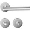 HAIFUAN 1 confezione di maniglia per porta in acciaio inossidabile pomello per bagno, set di maniglie per serratura porta, barra per porta, acciaio inossidabile spazzolato (S02-103BK)