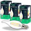V-TAC 3x Lampadine LED Filamento Fiamma con Attacco Edison E14-4W (Equivalenti a 35W) - 400 Lumen - Massima Efficienza e Risparmio Energetico