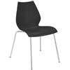 Kartell - Sedia impilabile Maui - Nero - Acciaio cromato - Designer Vico Magistretti