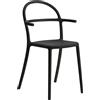 Kartell - Poltrona impilabile Generic - Nero - Polipropilene - Designer Philippe Starck