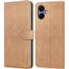Leacckl Cover per Samsung Galaxy A06, Custodia a portafoglio in Pelle PU Premium [Magnetica a Scatto] [Funzione Stand], Cachi